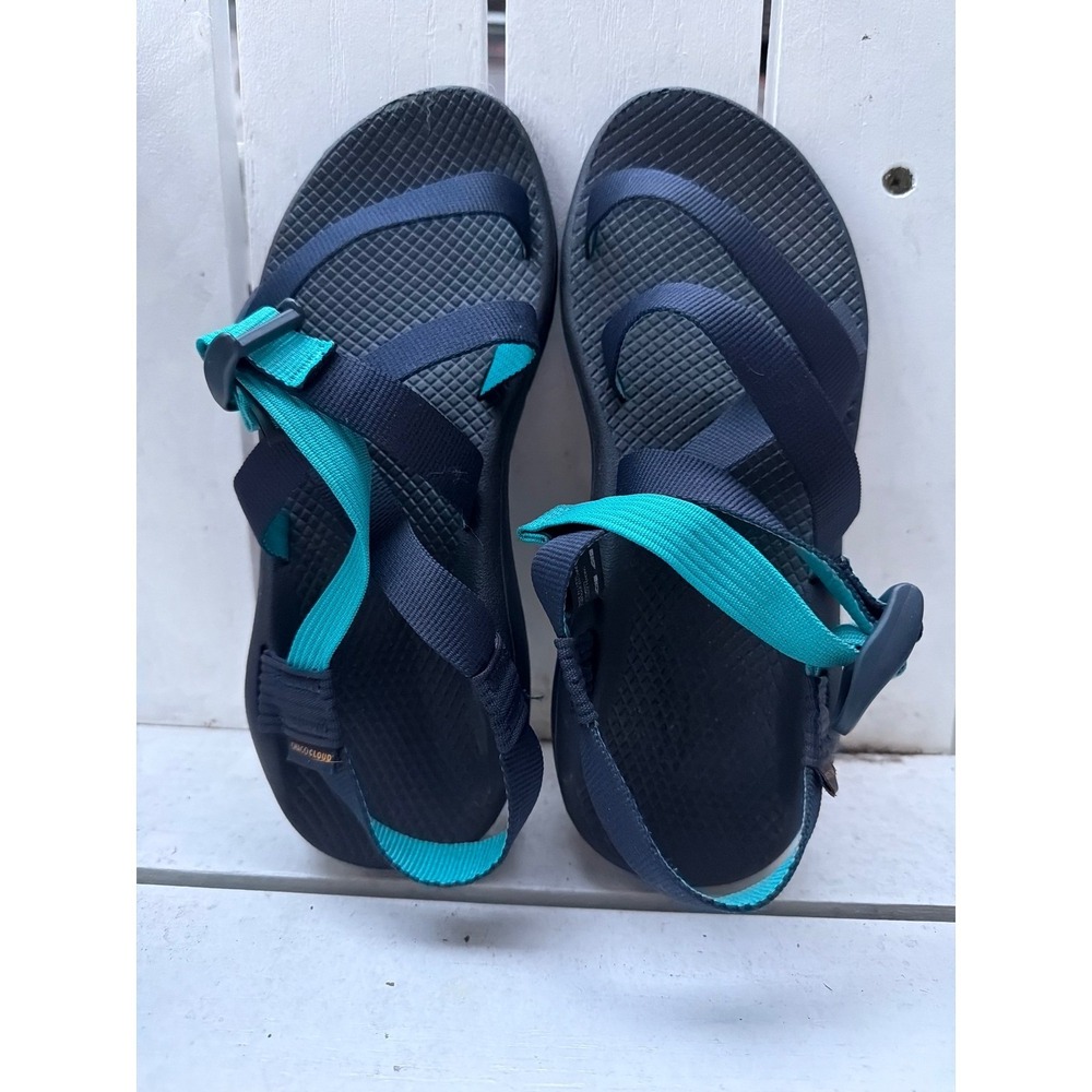 Chaco Hiking Sandal Double Strap Turquoise Blue Green Women's Size 9 Chacos - Picture 6 of 9